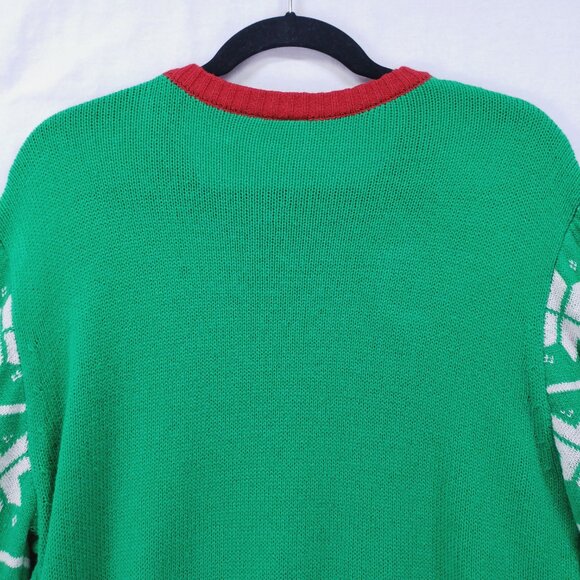 The Grinch Merry Grinchmas Knit Ugly Christmas Crewneck Sweater Large Dr. Seuss - Picture 15 of 16